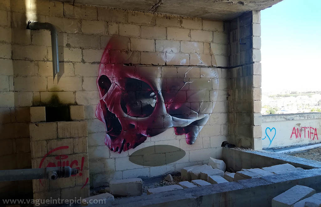 Tag de Crâne au Jerma Palace Hotel Urbex à Malte